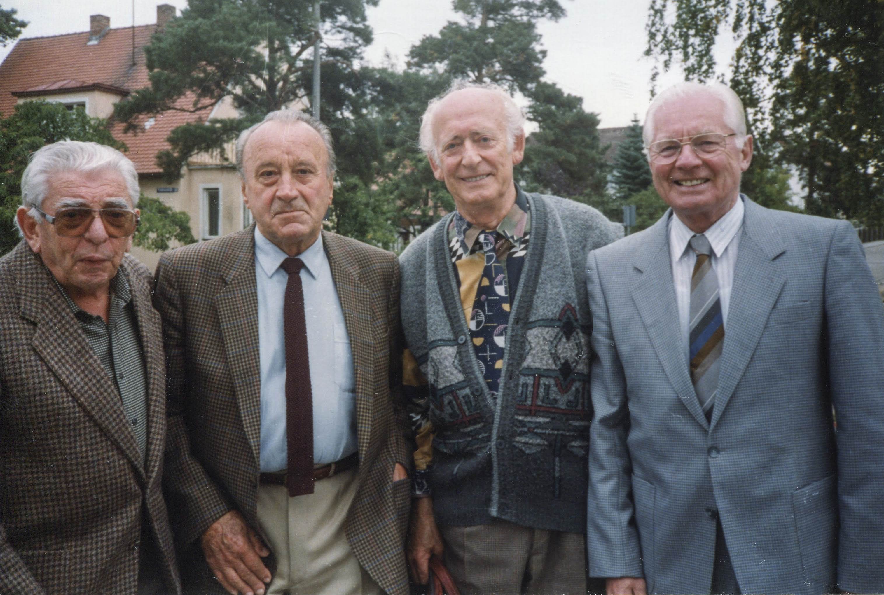 Autoren und Herausgeber der Pechgrün-Bände: Erich Heinzel, Karl Redelbach, Anton Strunz und Franz Dengler