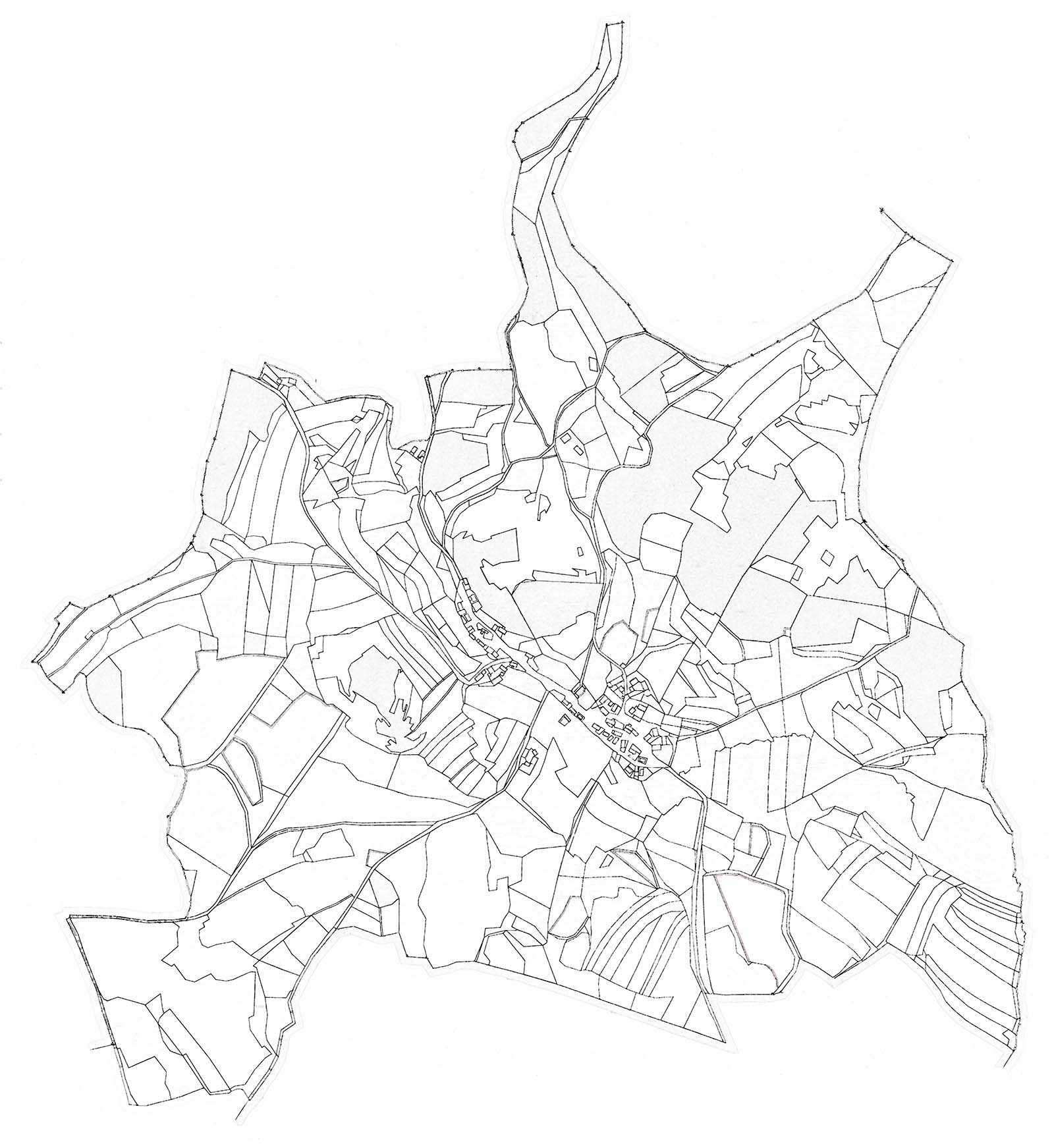 Grundbesitz 1842 – Pechgrün (Arbeitskarte)