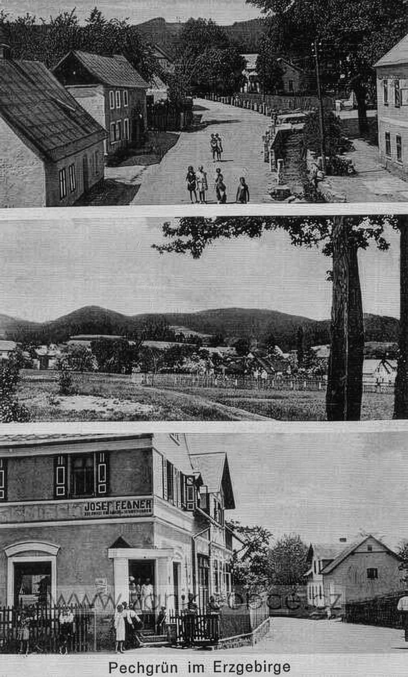 Blick von Haus Nr. 24 in die Dorfmitte