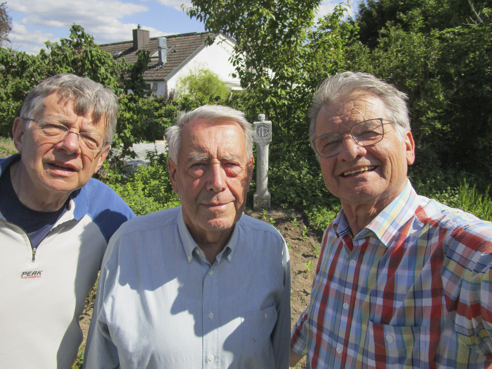Josef Moder - mit Claus und mir bei sich zu Hause