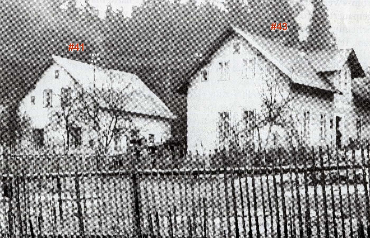 "Weja-Haiser" - die letzten Häuser des Dorfes in Richtung Kösteldorf
