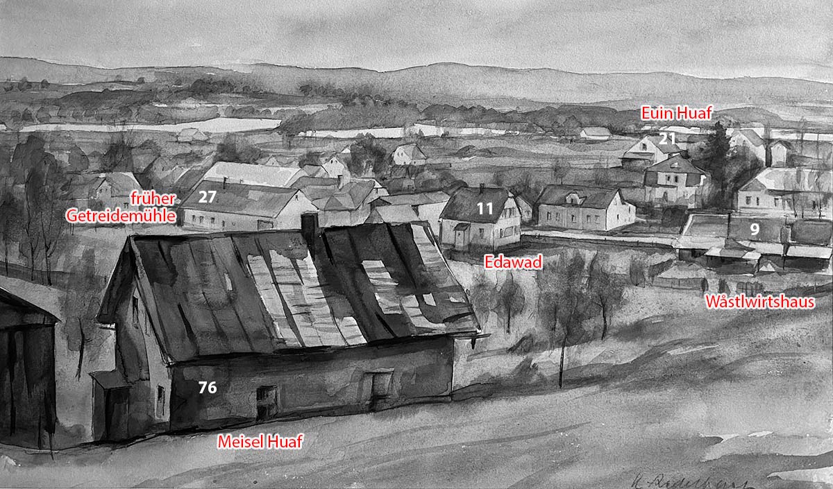 Blick ins Dorf vom "Meislberch" aus