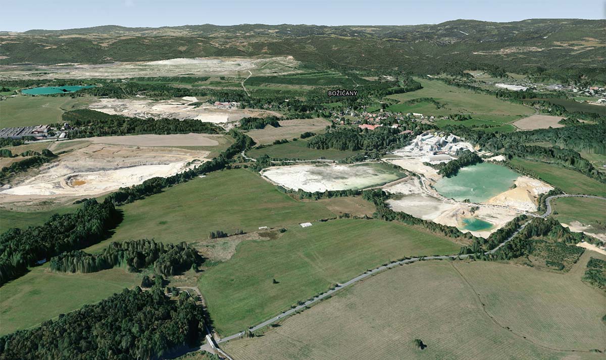 Vogelperspektive auf Poschetzau und Umgebung