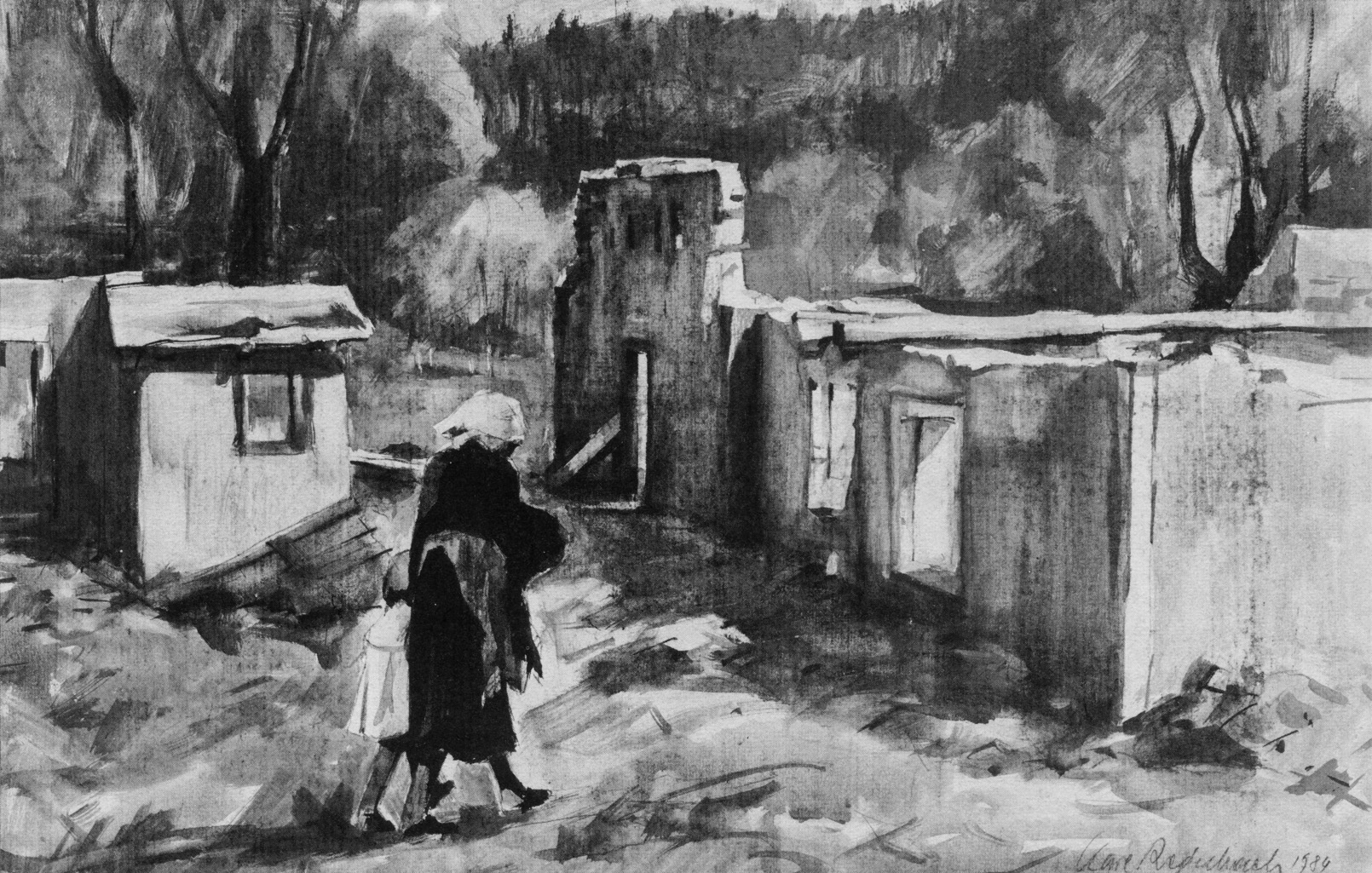 Ruine des Stark Hauses Nr 70 (von Karl Redelbach)