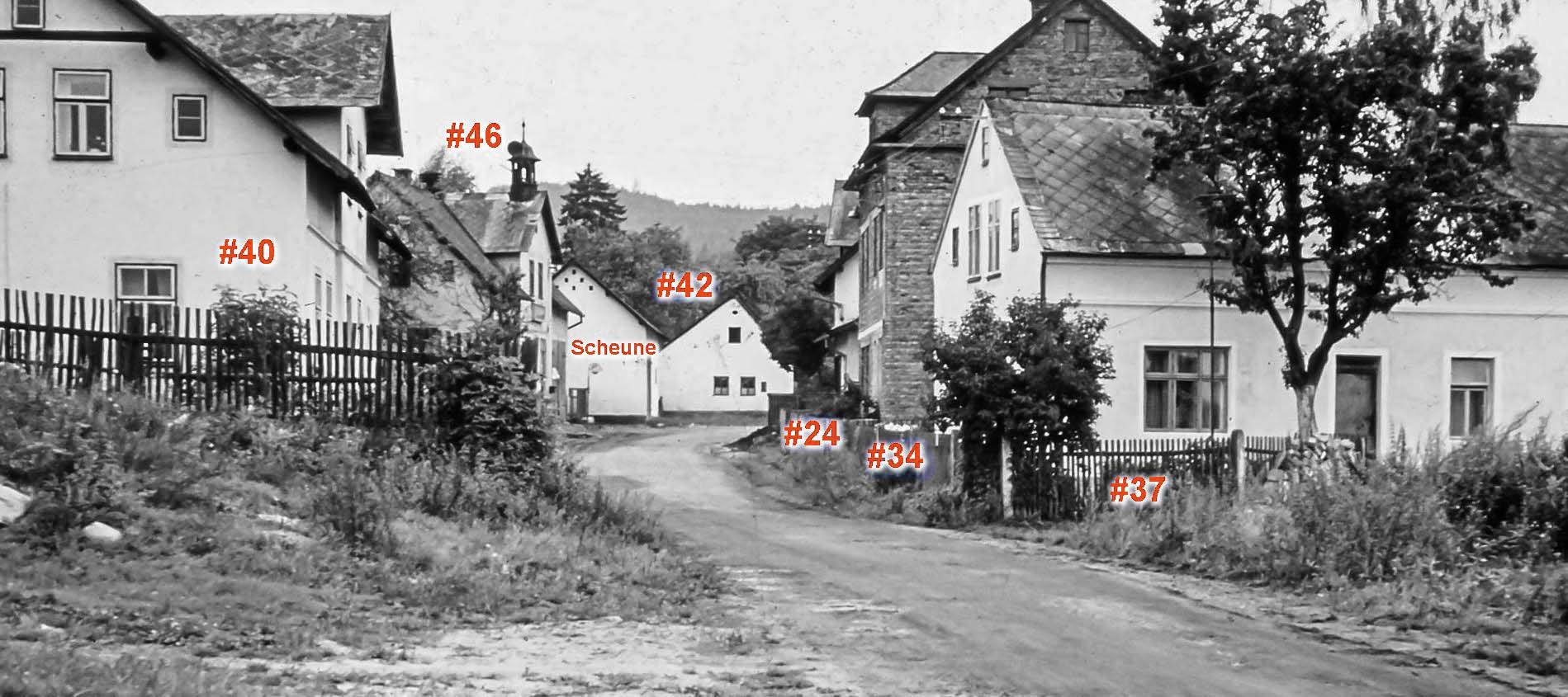 Blick zurück in Richtung mittleres Dorf