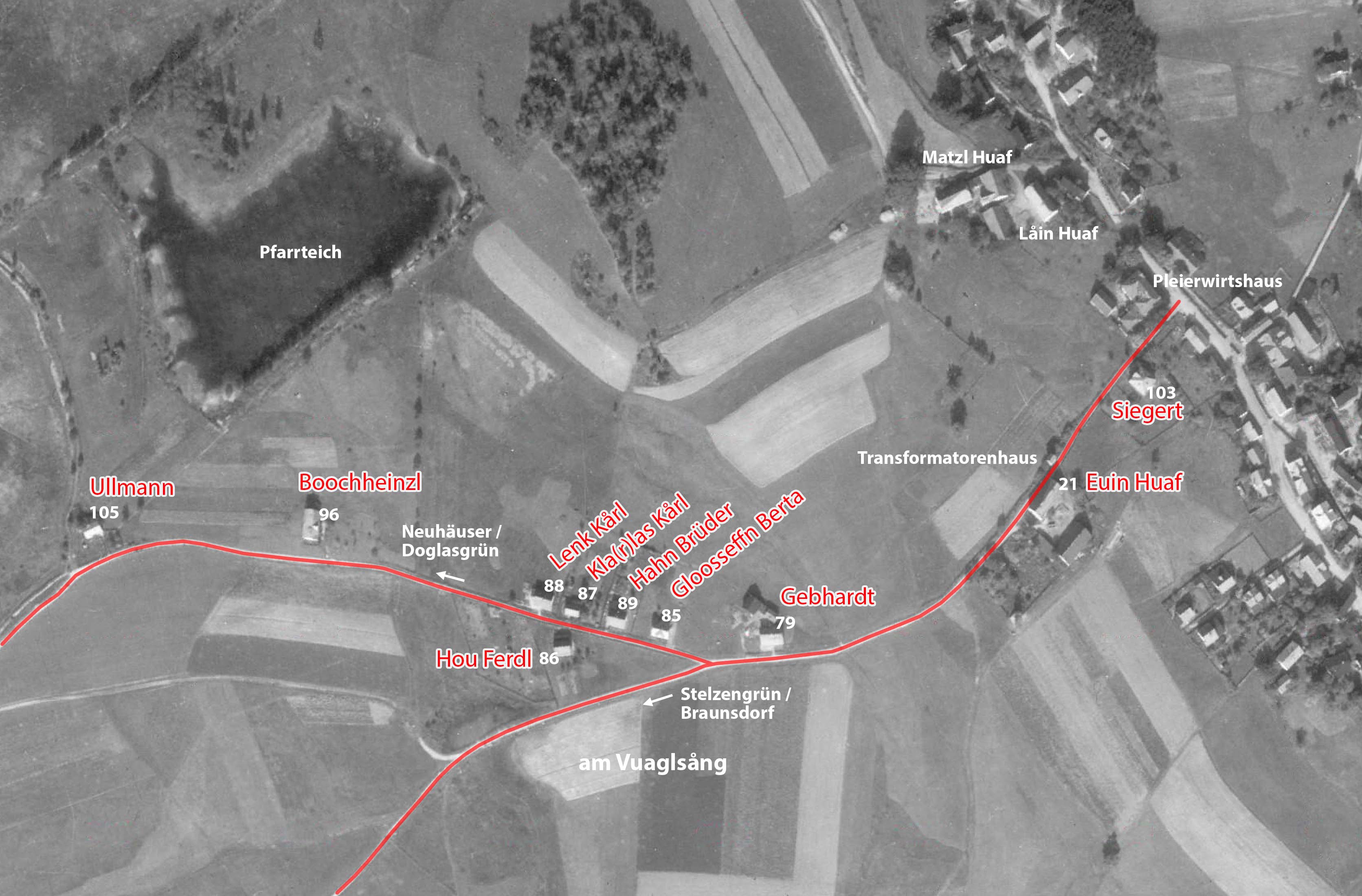 Luftbild Vogelsang 1946