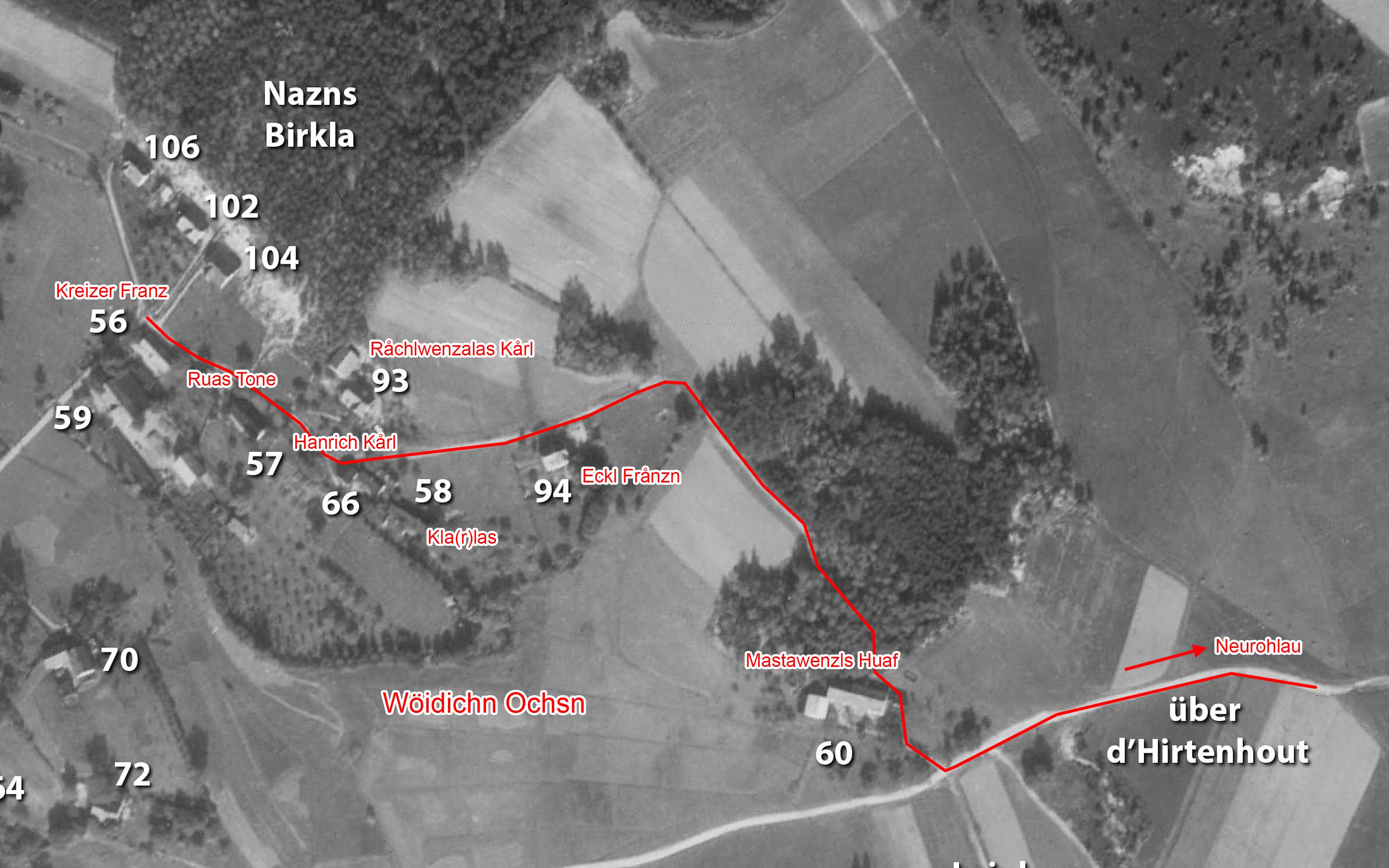 Weg in Richtung Neurohlau - drittes Teilstück